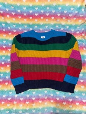 GAP Kids Multicolor Striped Crewneck Sweater. Soft, new and top quality.